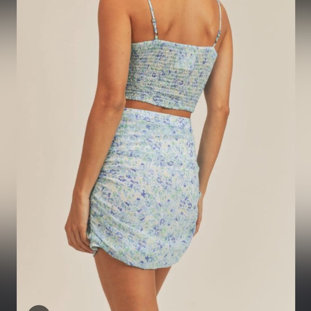 Blue multi colored skirt